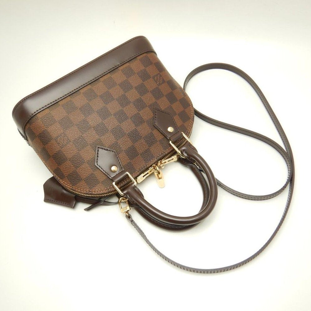 Louis Vuitton Damier Alma BB Ebene 2WAY Bag Brown