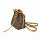 Louis Vuitton Nano Noe Shoulder Bag Monogram Canvas Color Leather Brown
