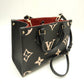 Louis Vuitton Amplant On The Go PM Shoulder Bag Black Beige