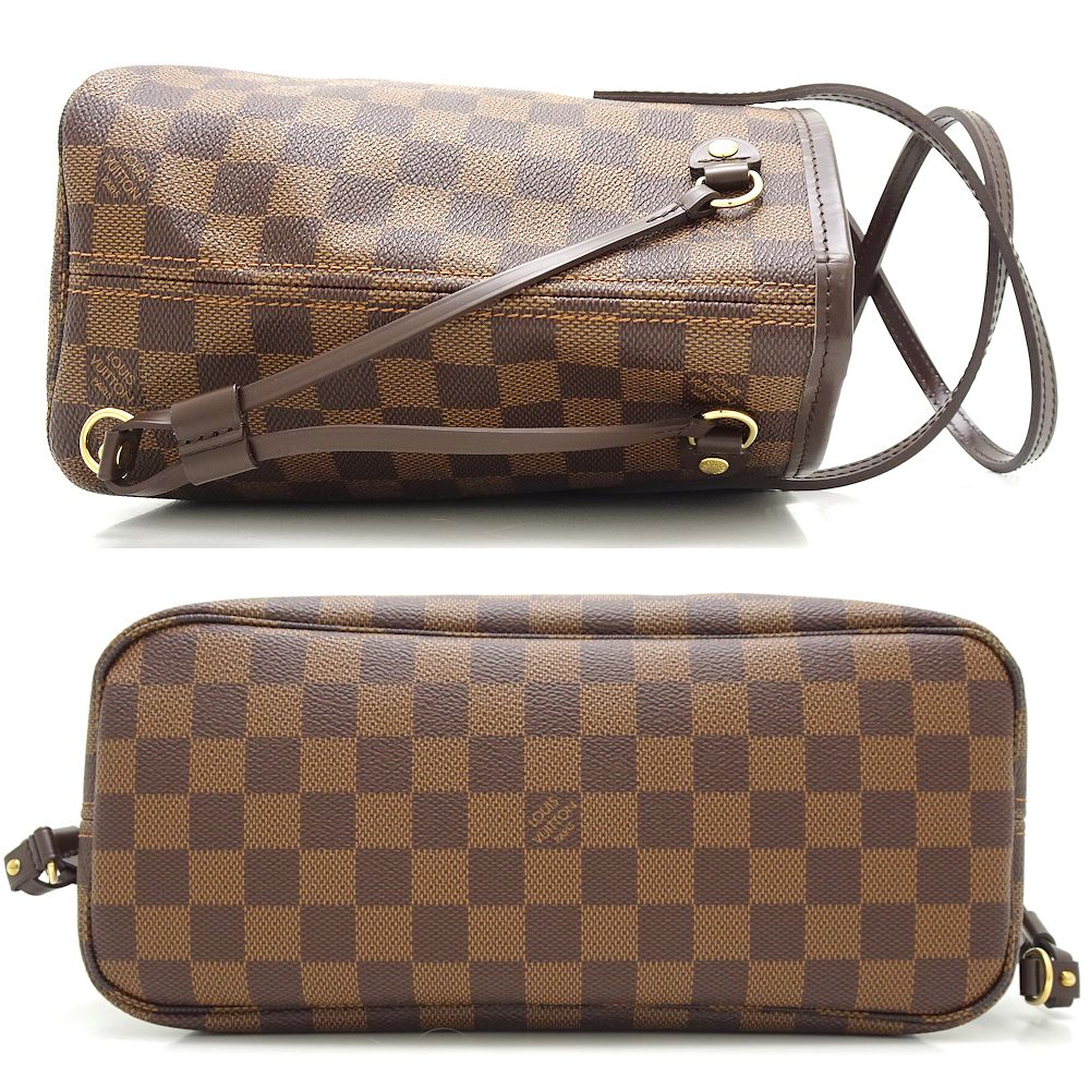 Louis Vuitton Damier Neverfull PM Ebene Tote Bag Brown