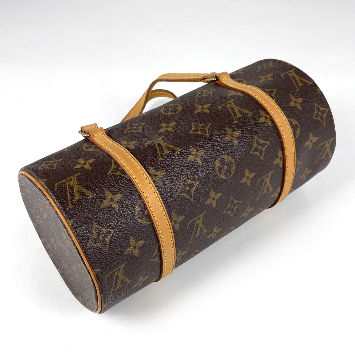 Louis Vuitton Papillon 26 Cylindrical Handbag Monogram Brown