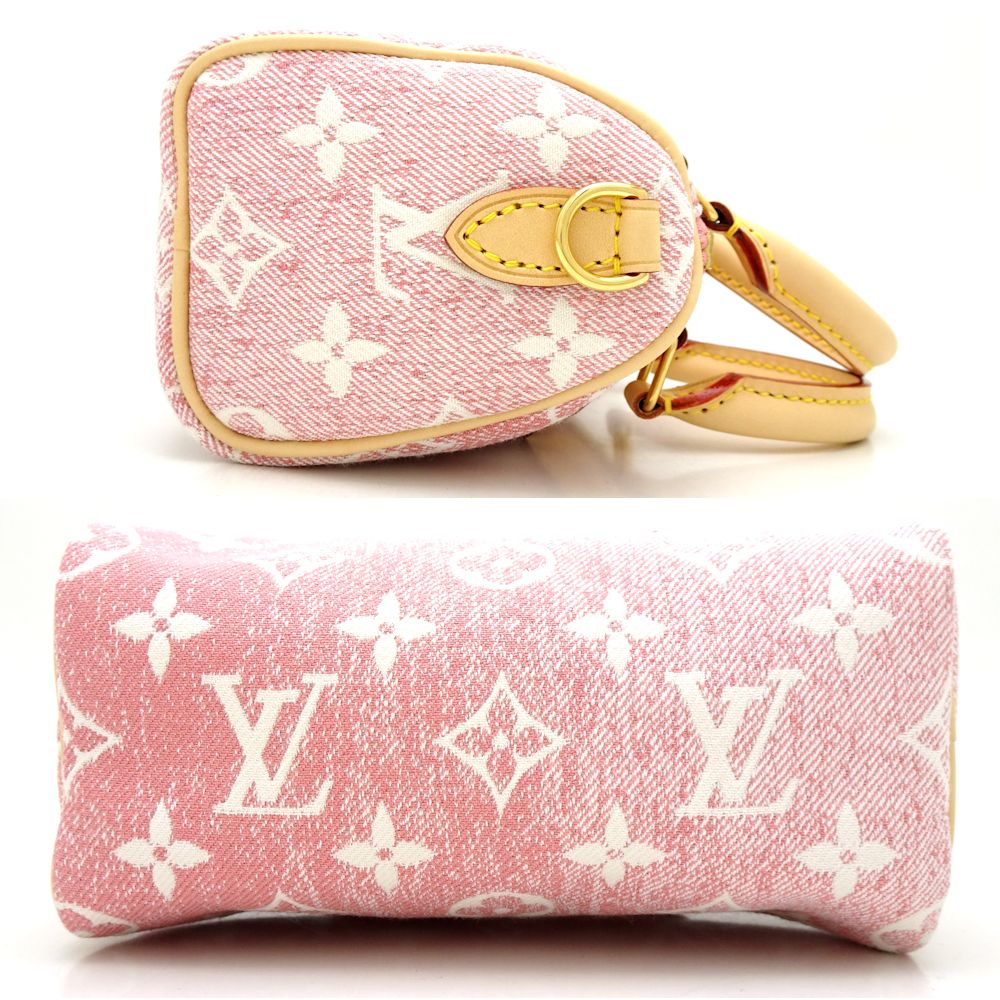 Louis Vuitton Monogram Denim Nano Speedy Rose Mini Bag