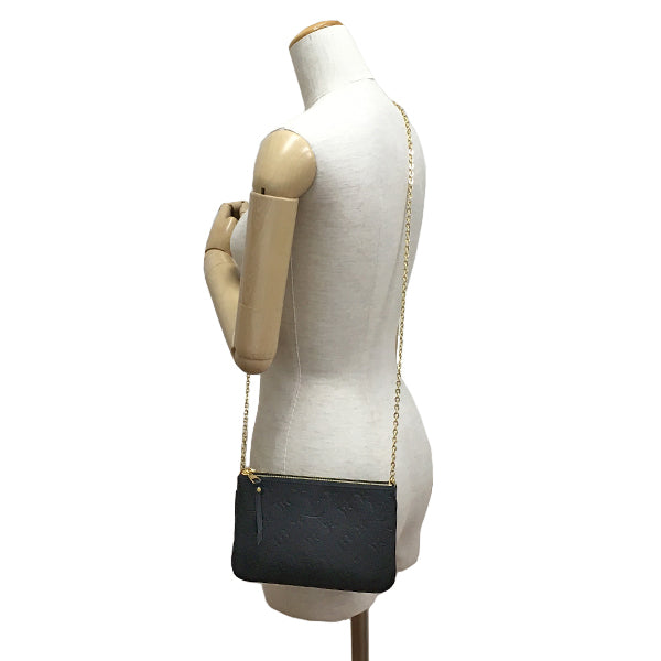 Louis Vuitton Monogram Emplant Pochette Double Zip Chain Shoulder Bag