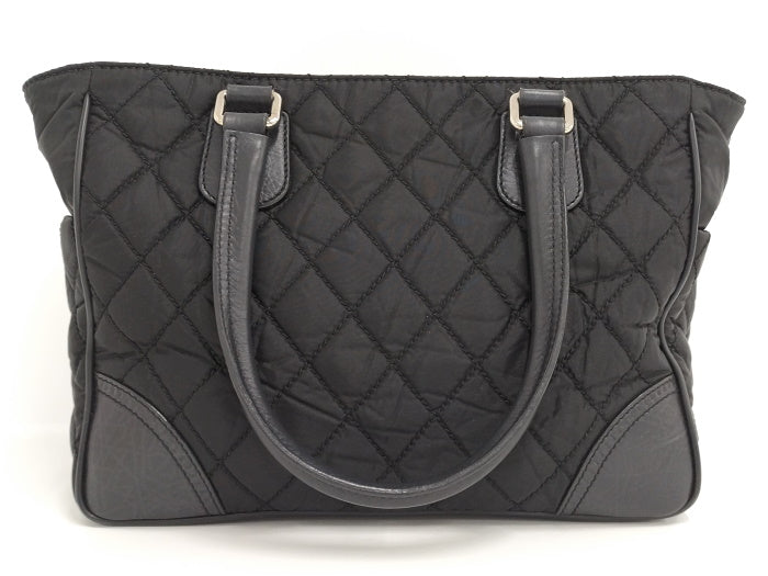 Chanel Tote Bag Paris New York Line Cocomark Nylon Leather Black
