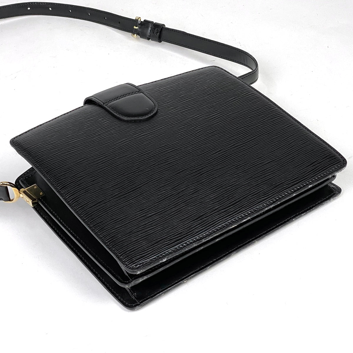 Louis Vuitton Capucines Shoulder Bag Epi Noir Black