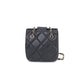 Chanel Matelasse Chain Shoulder Bag Pochette Leather Black Gold Metal Fittings