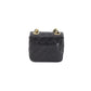 Chanel Mini Matelasse Chain Pouch Leather Black Gold Metal Fittings
