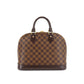 Louis Vuitton Damier Alma PM Hand Bag Ebene Brown