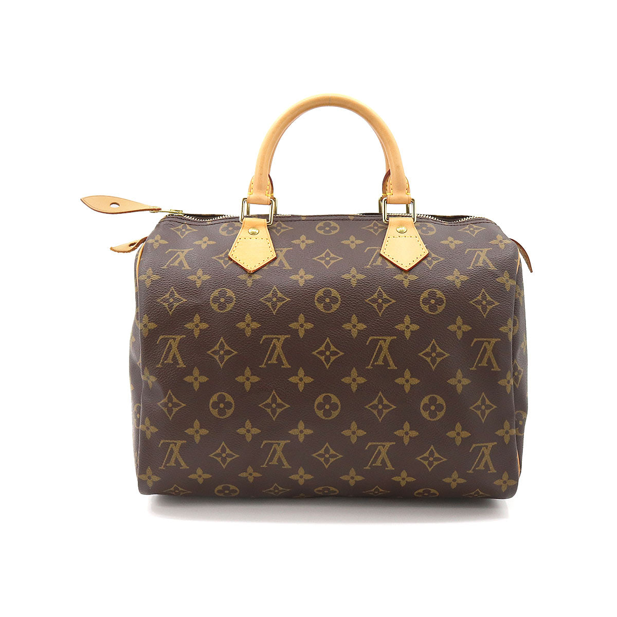 Louis Vuitton Monogram Speedy 30 Hand Bag Brown Gold Hardware