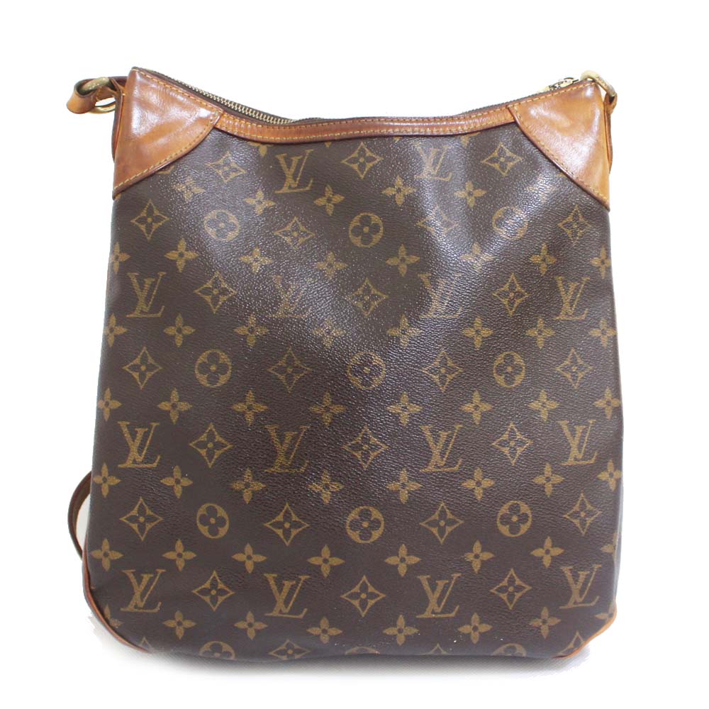 Louis Vuitton Odeon MM Monogram Shoulder Bag Brown