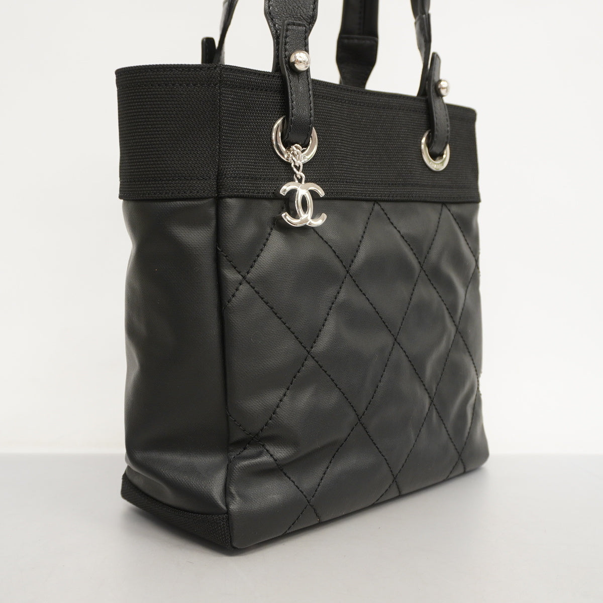Chanel Tote Bag Paris Biarritz Leather Black