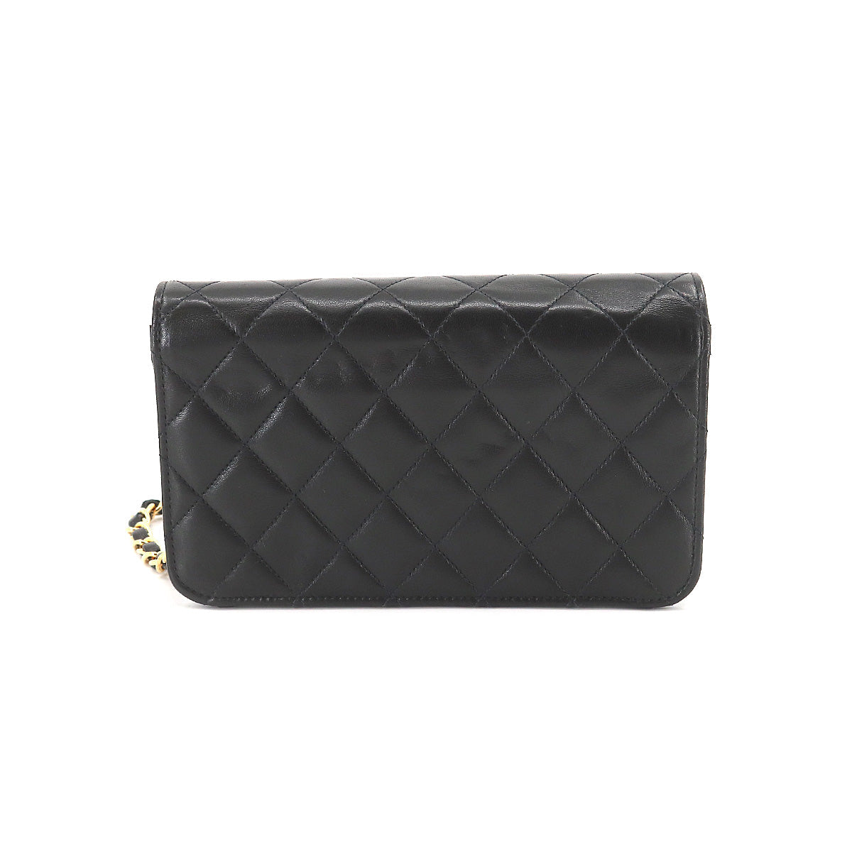 Chanel Mini Matelasse Chain Shoulder Bag Leather Black
