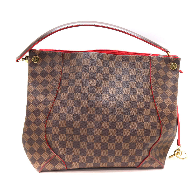 Louis Vuitton Kaisa Hobo Bag Shoulder Bag Damier Canvas Ebene Brown
