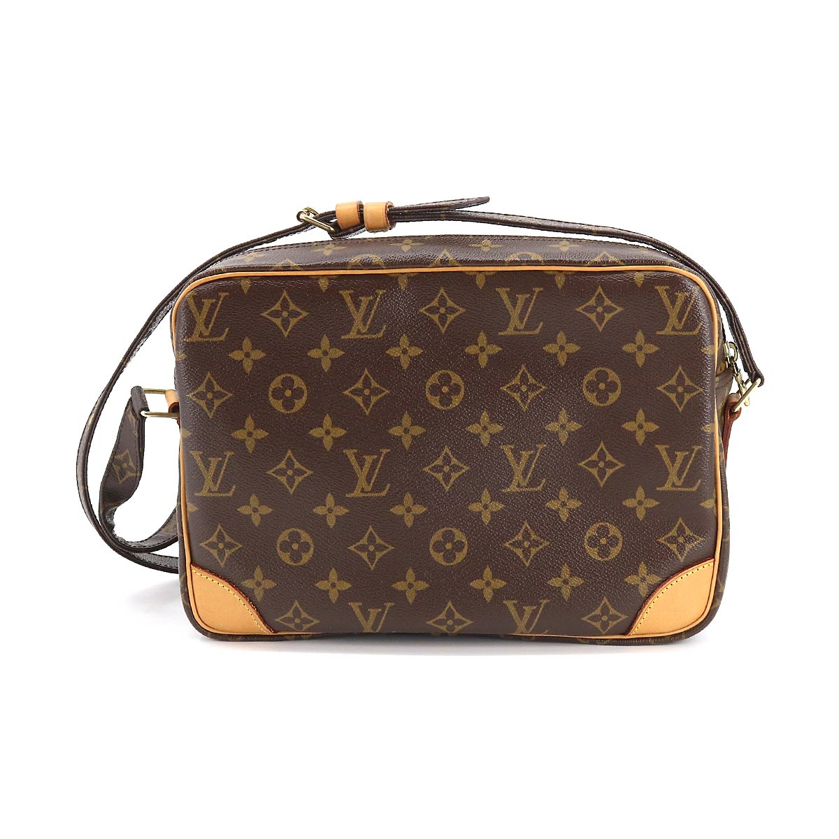 Louis Vuitton Monogram Nile Shoulder Bag Brown Gold Hardware