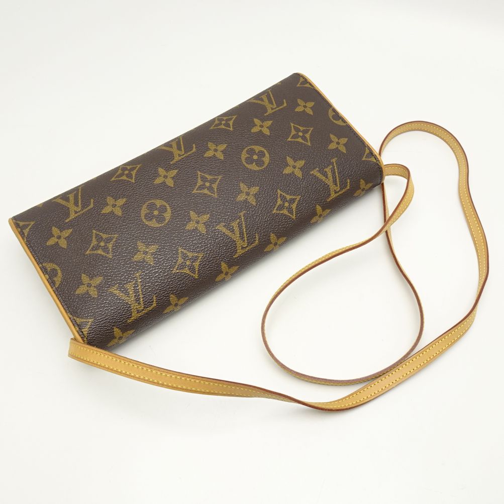 Louis Vuitton Monogram Pochette Twin GM Brown 2WAY Bag