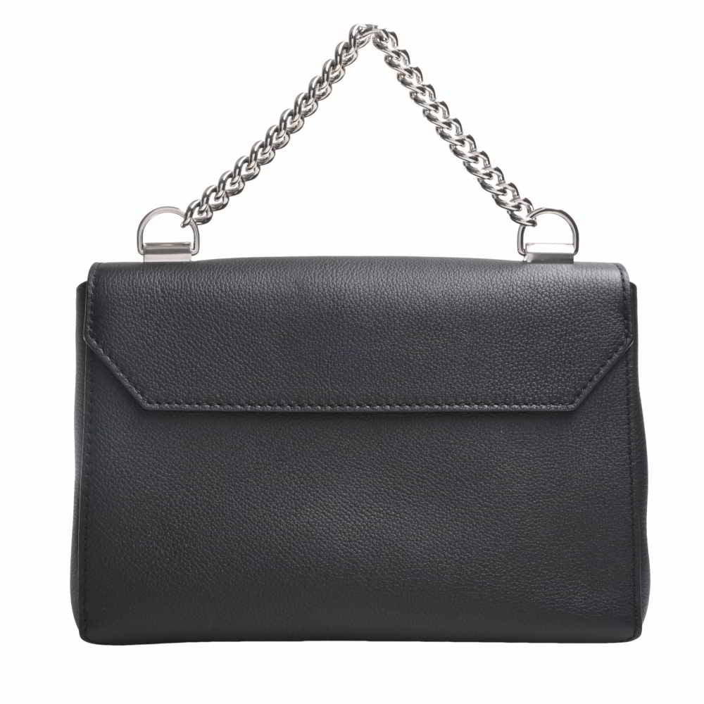 Louis Vuitton Leather LockMe Chain Shoulder Bag Noir Black