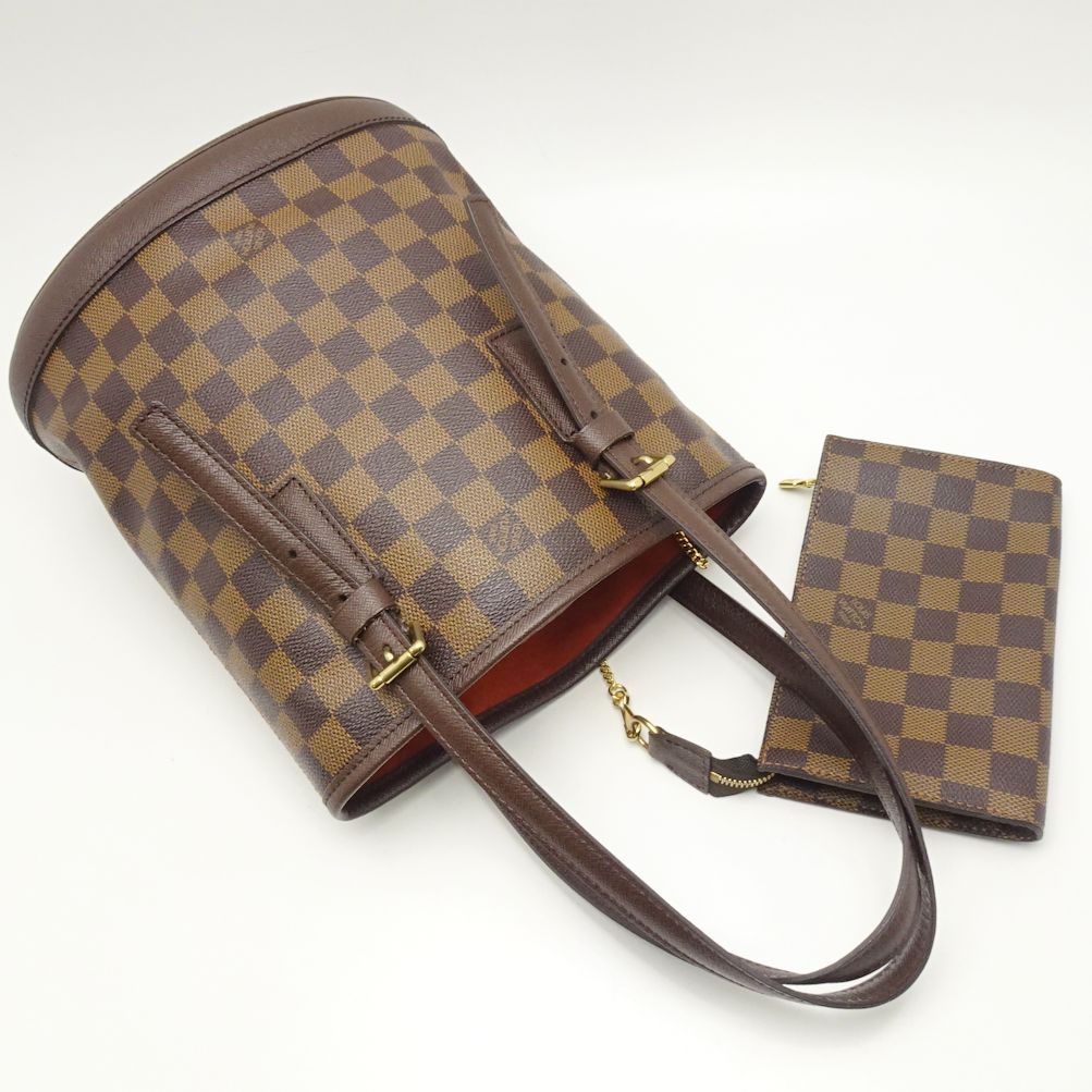 Louis Vuitton Damier Marais Ebene Shoulder Totebag