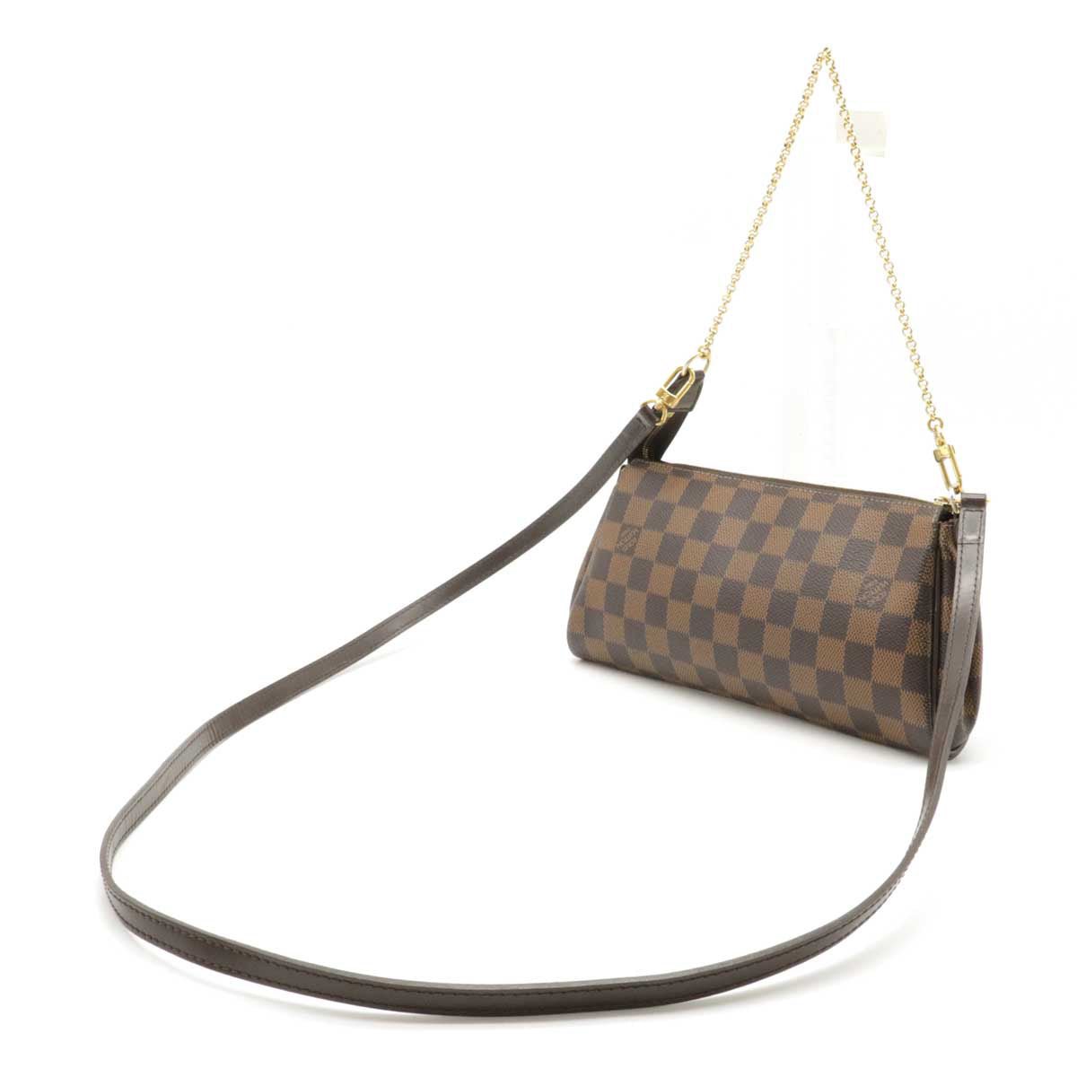 Louis Vuitton Damier Ebene Eva Accessory Chain Shoulder Bag