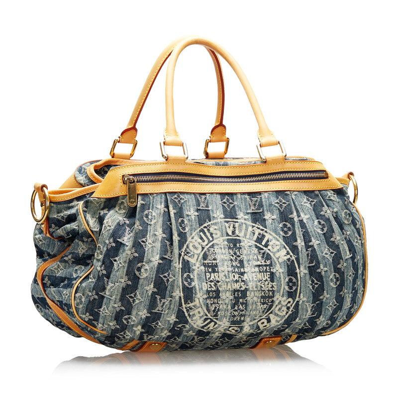 Louis Vuitton Monogram Denim Kavalier GM 2 Way Handbag Shoulder Bag