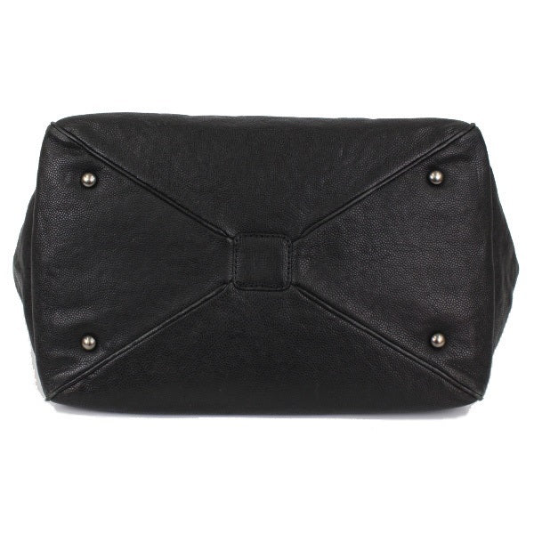 Chanel Chain Shoulder Bag Black Caviar Skin Cocomark