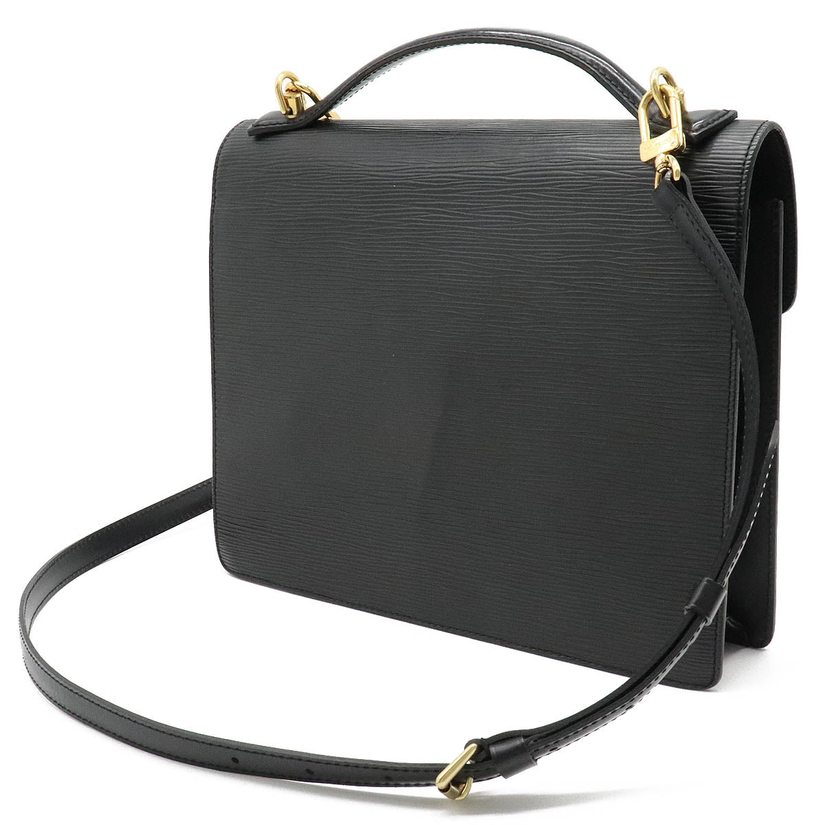Louis Vuitton Epi Monceau Shoulder Bag Noir Black