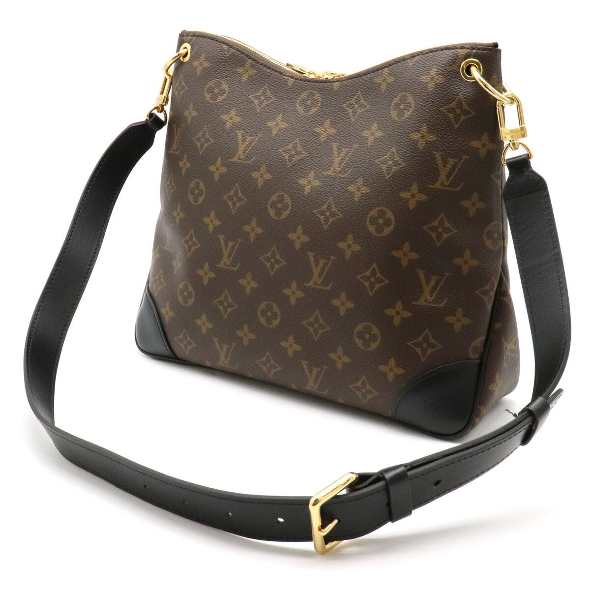 Louis Vuitton Monogram Odeon NM MM Shoulder Bag Diagonal Leather Noir Black