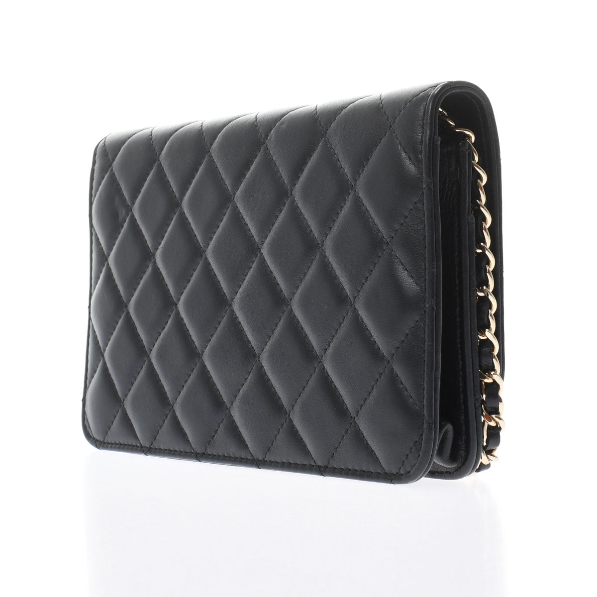 Chanel Chain Black/Gold Hardware Lambskin Women's Shoulder Bag