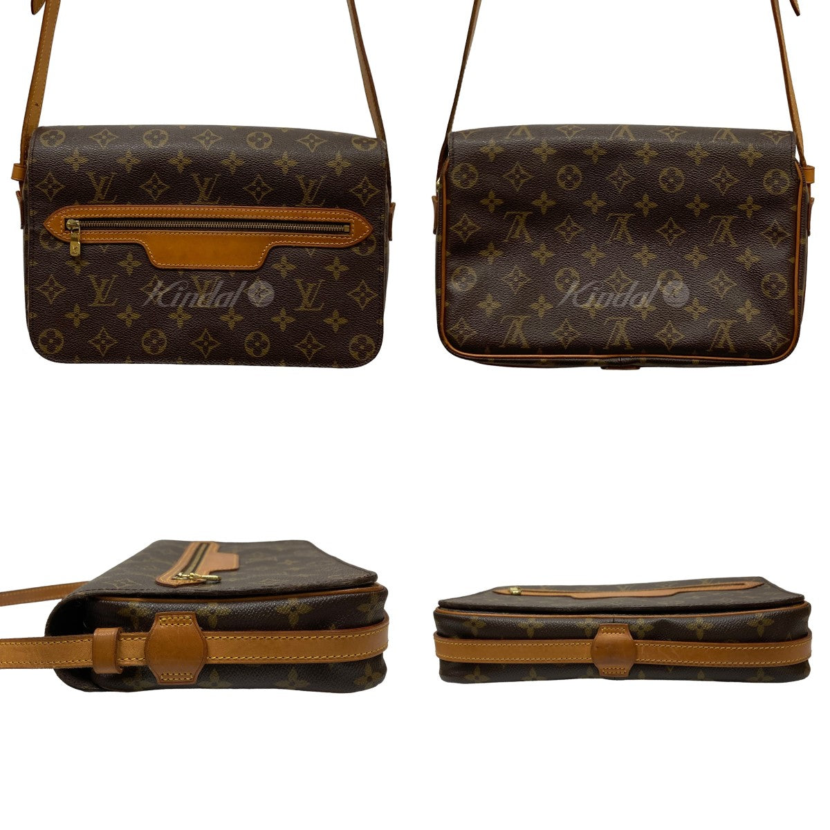 Louis Vuitton Saint Germain 28 Monogram Shoulder Bag Brown
