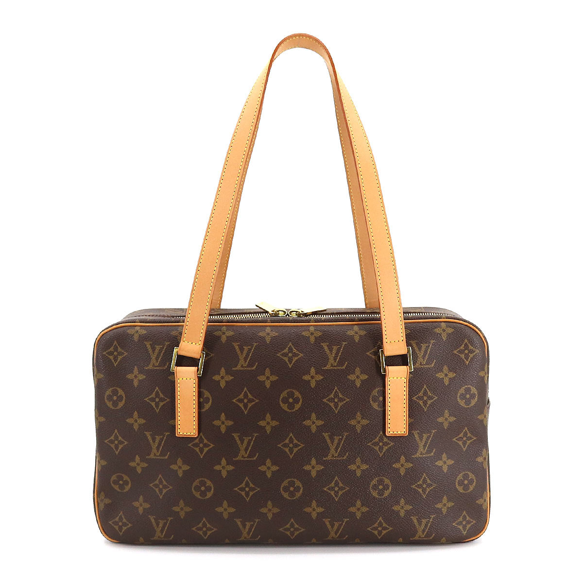 Louis Vuitton Monogram Cite GM Shoulder Bag Brown
