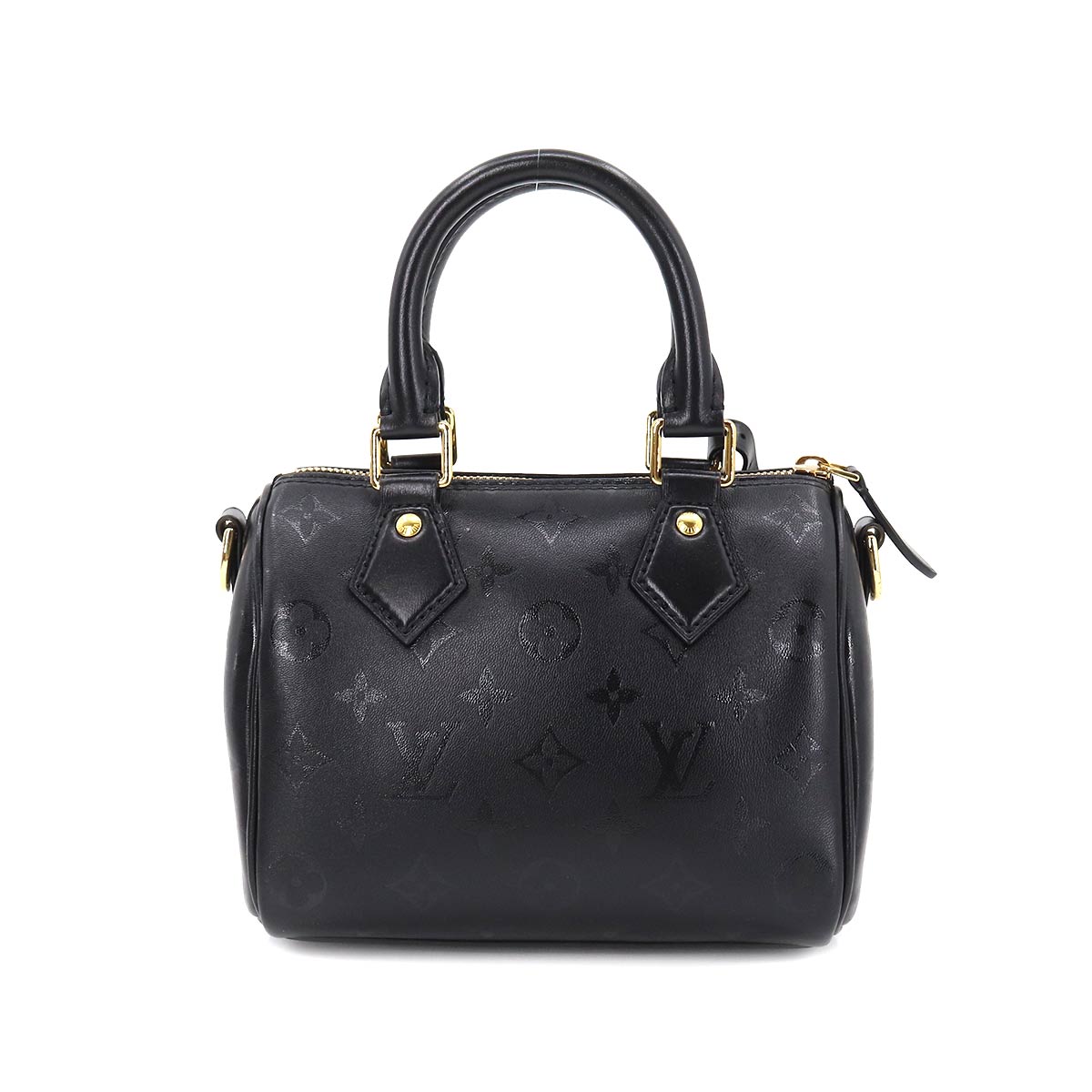 Louis Vuitton Speedy BB Empreinte Leather Chain Shoulder Bag Black