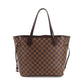 Louis Vuitton Damier Neverfull MM Tote Bag Ebene Cerise Brown Gold Hardware