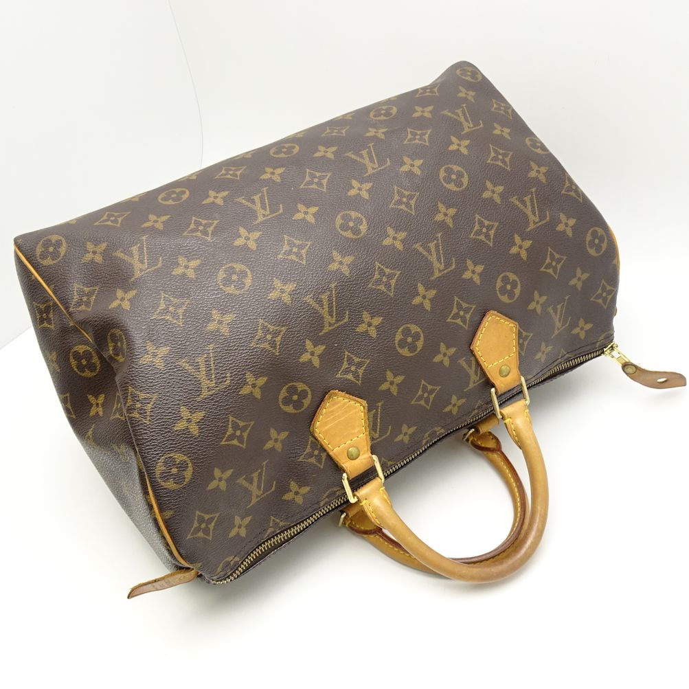 Louis Vuitton Monogram Speedy 35 Brown Boston Bag