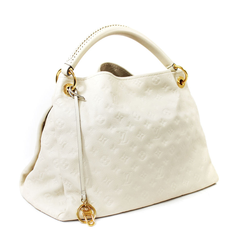 Louis Vuitton Artsy MM Shoulder Bag Neige White Monogram