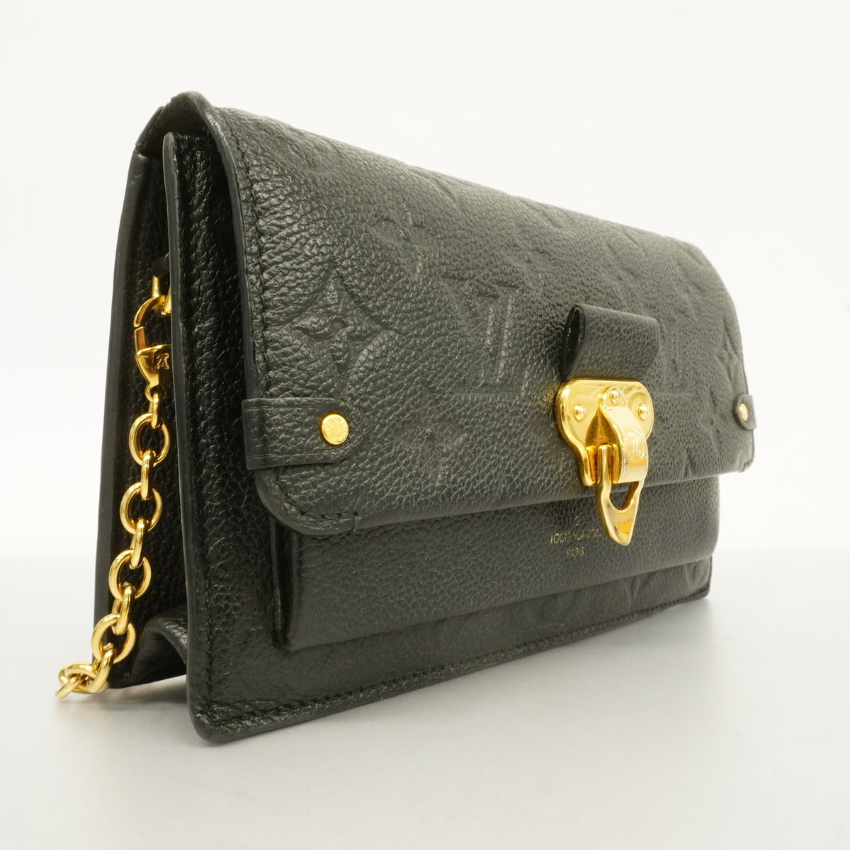 Louis Vuitton Vavin Chain Wallet Monogram Implant Noir Black