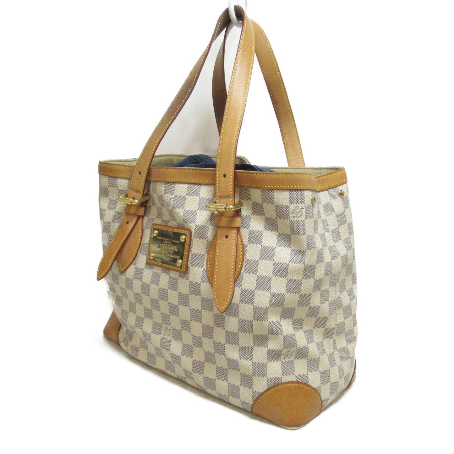 Louis Vuitton Hampstead MM Tote Damier Azur White