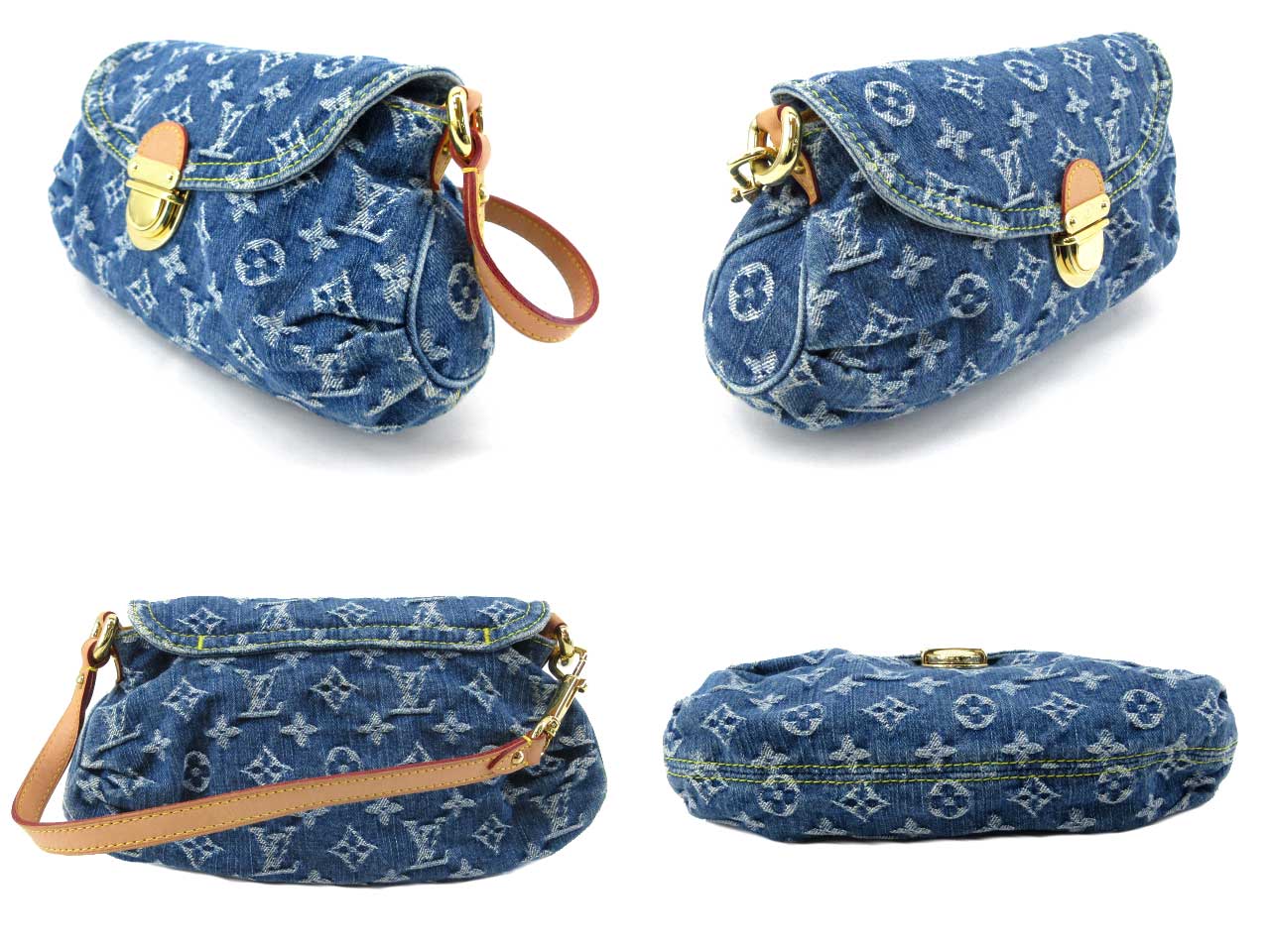 Louis Vuitton Monogram Denim Mini Pleaty Handbag