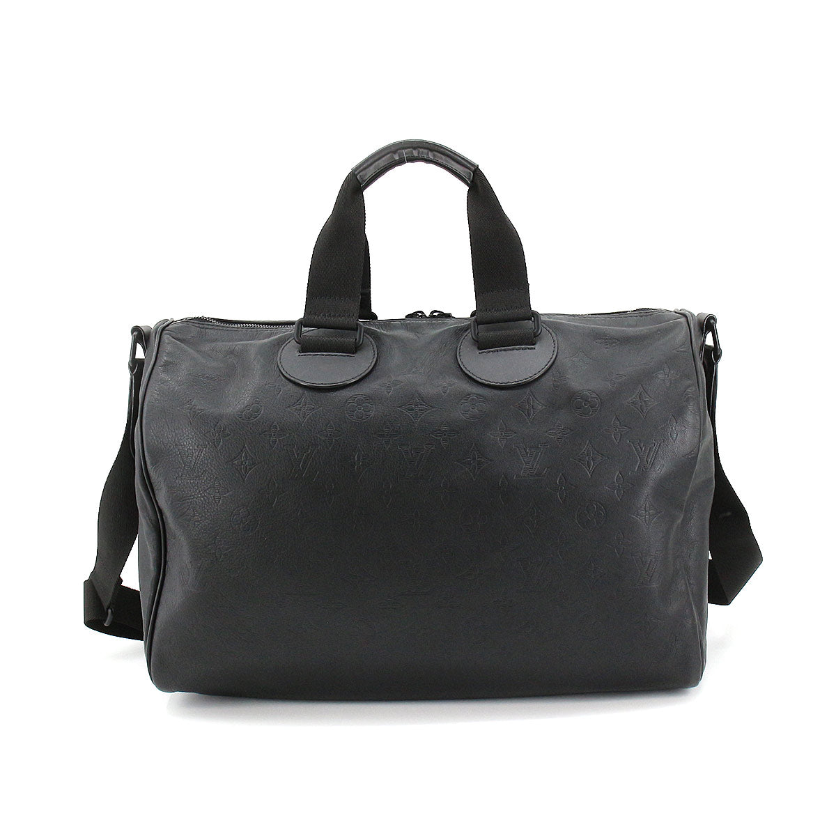 Louis Vuitton Monogram Shadow Speedy Bandouliere 40 Shoulder Bag Noir Black