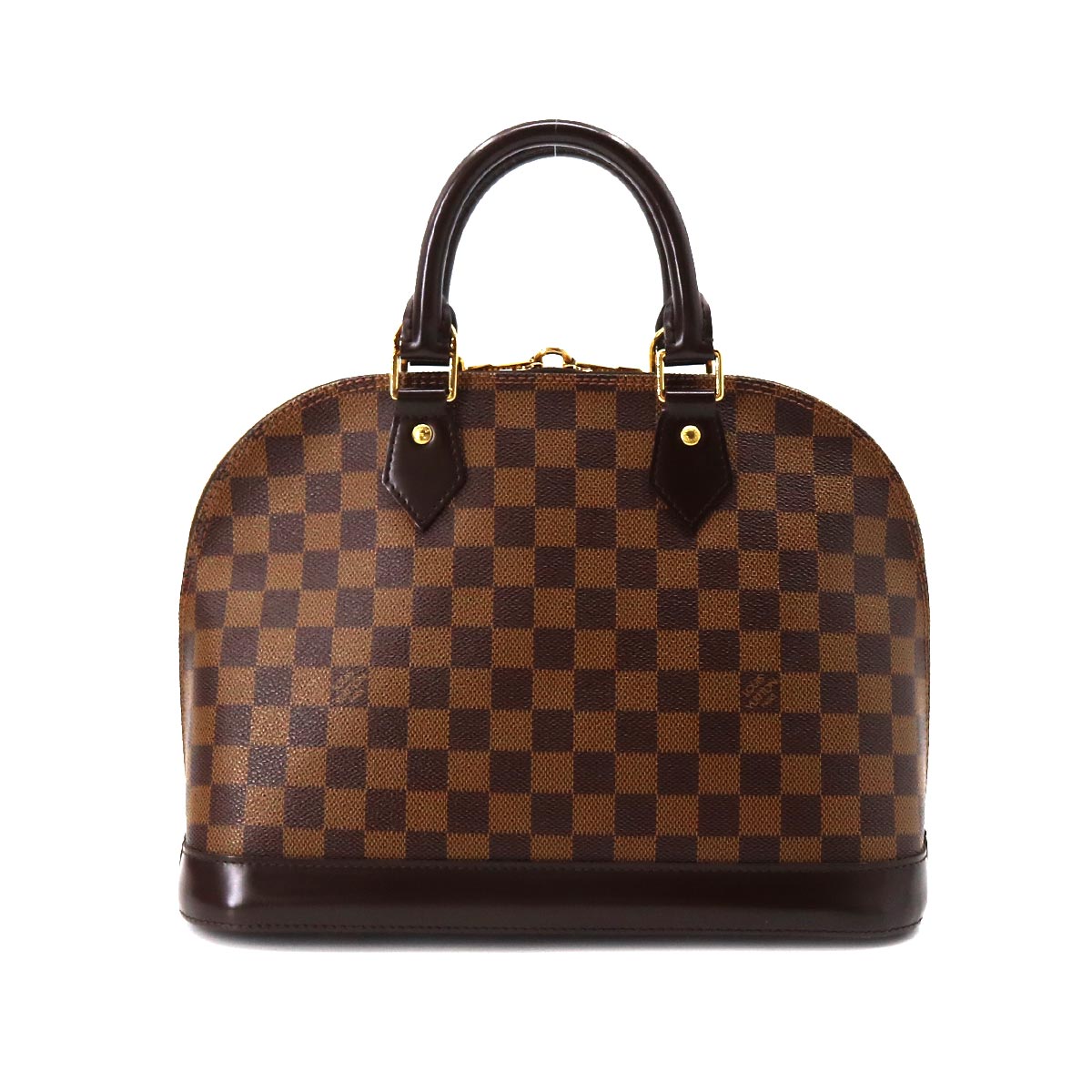Louis Vuitton Damier Alma PM Hand Bag Ebene Brown