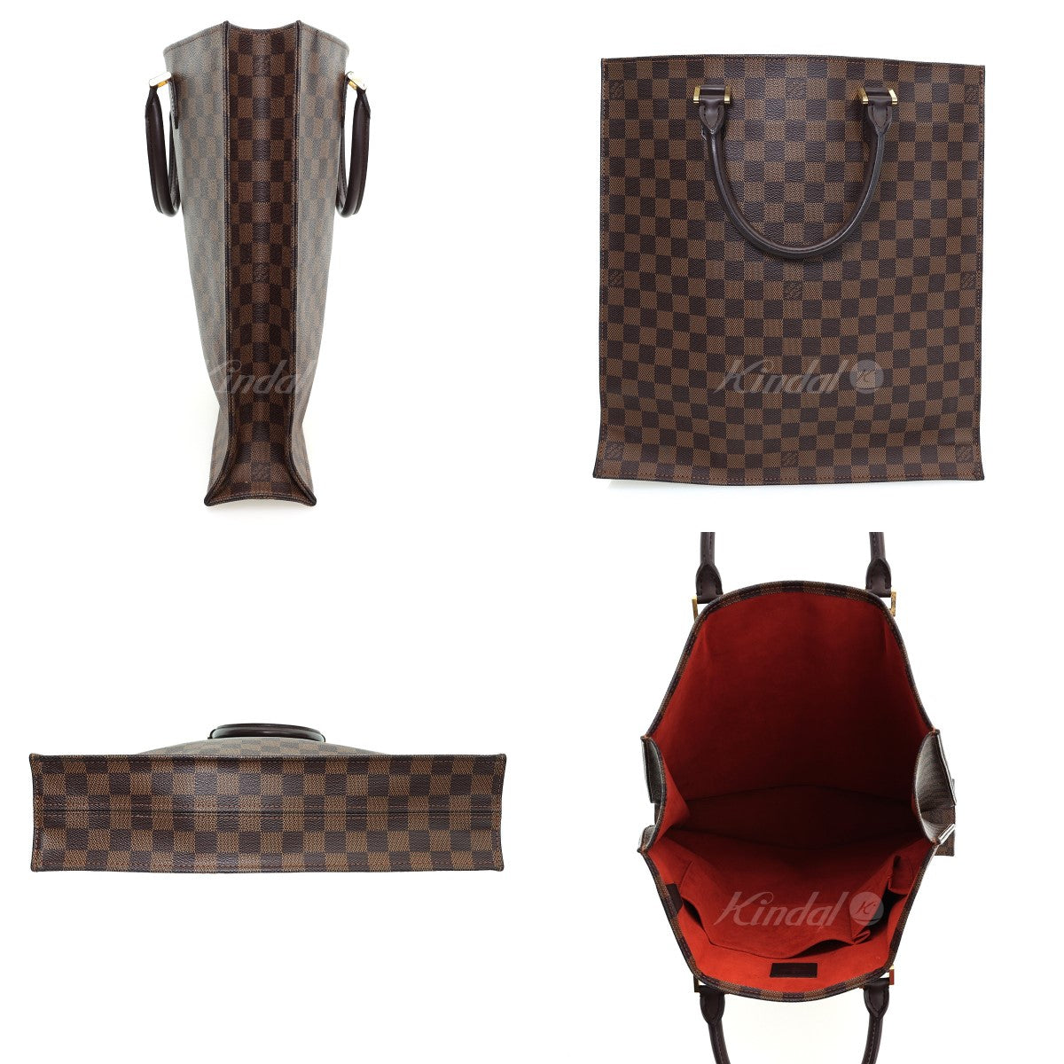 Louis Vuitton Damier Ebene Sac Plat Tote Bag