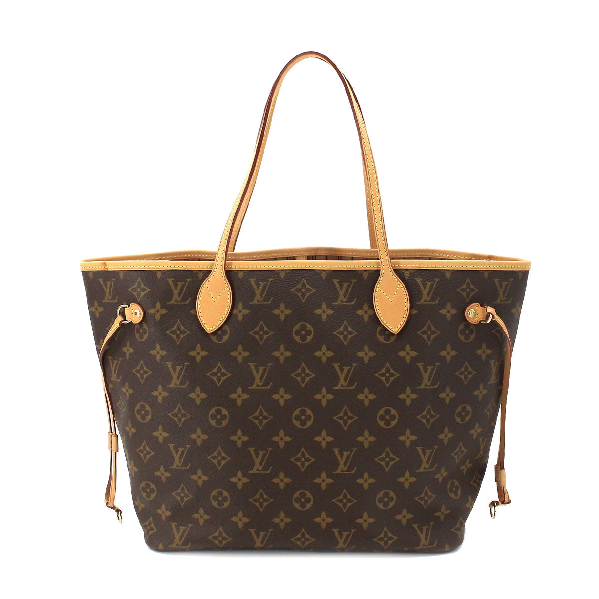 Louis Vuitton Monogram Neverfull MM Tote Bag Brown Beige