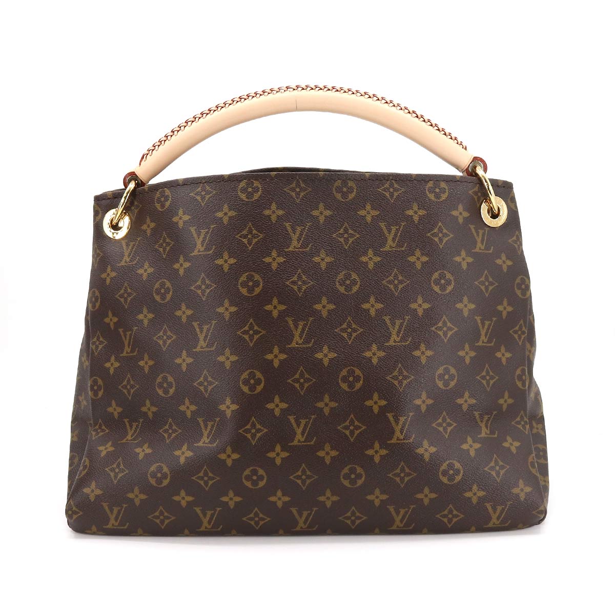 Louis Vuitton Monogram Artsy MM Shoulder Bag Brown Gold Hardware