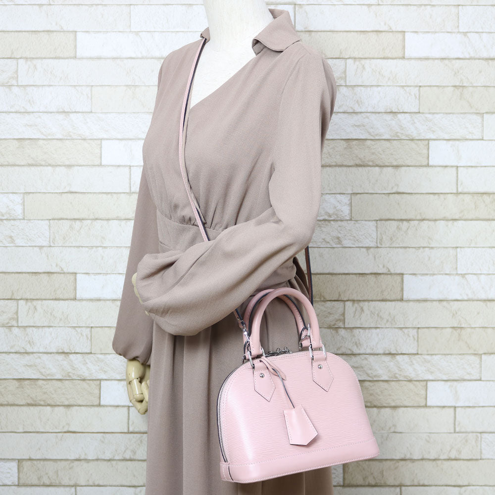 Louis Vuitton Alma BB Epi Shoulder Bag Pink
