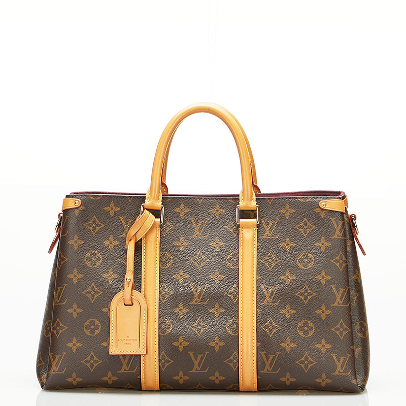 Louis Vuitton Monogram Soufflot MM Shoulder Bag Brown Leather