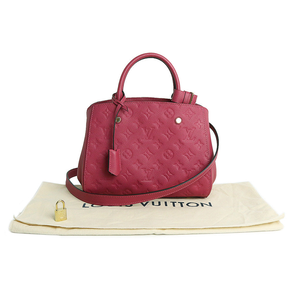 Louis Vuitton Monogram Emplant Montaigne BB 2 Way Diagonal Shoulder Handbag