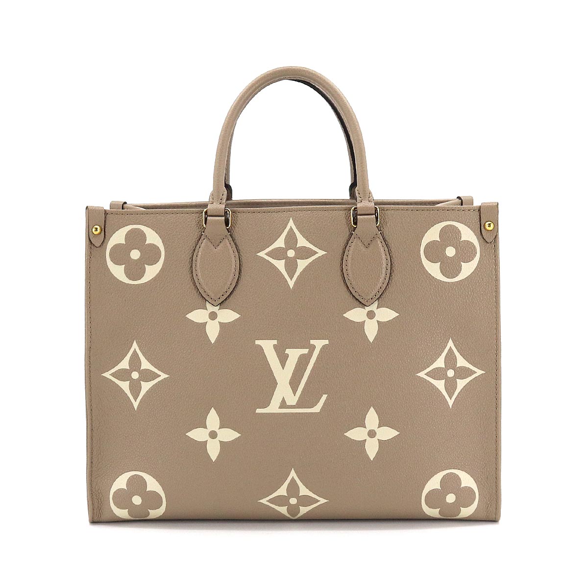 Louis Vuitton Bicolor Monogram Implant On the Go MM Shoulder Bag Tourtrail Claim Creme