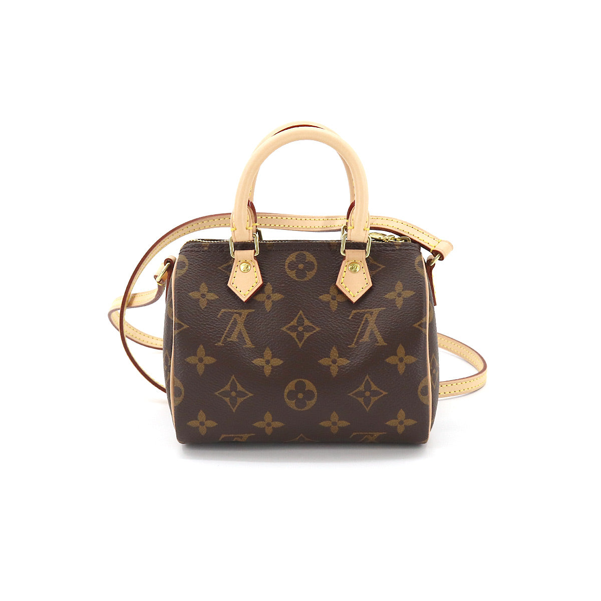 Louis Vuitton Monogram Nano Speedy 2 Way Hand Shoulder Bag