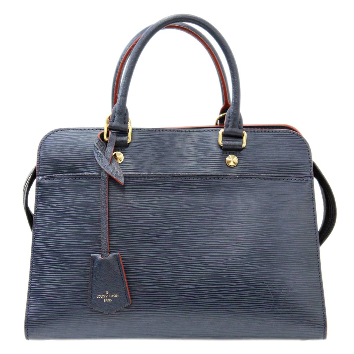 Louis Vuitton Vaneau MM 2WAY Shoulder Bag Handbag Epi Andigo Blue