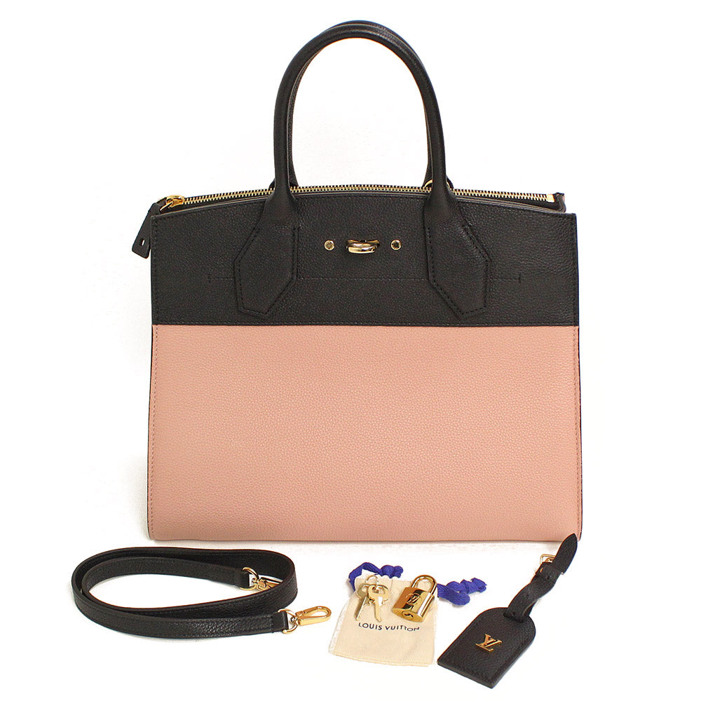 Louis Vuitton City Steamer MM 2 Way Handbag Magnolia Pink