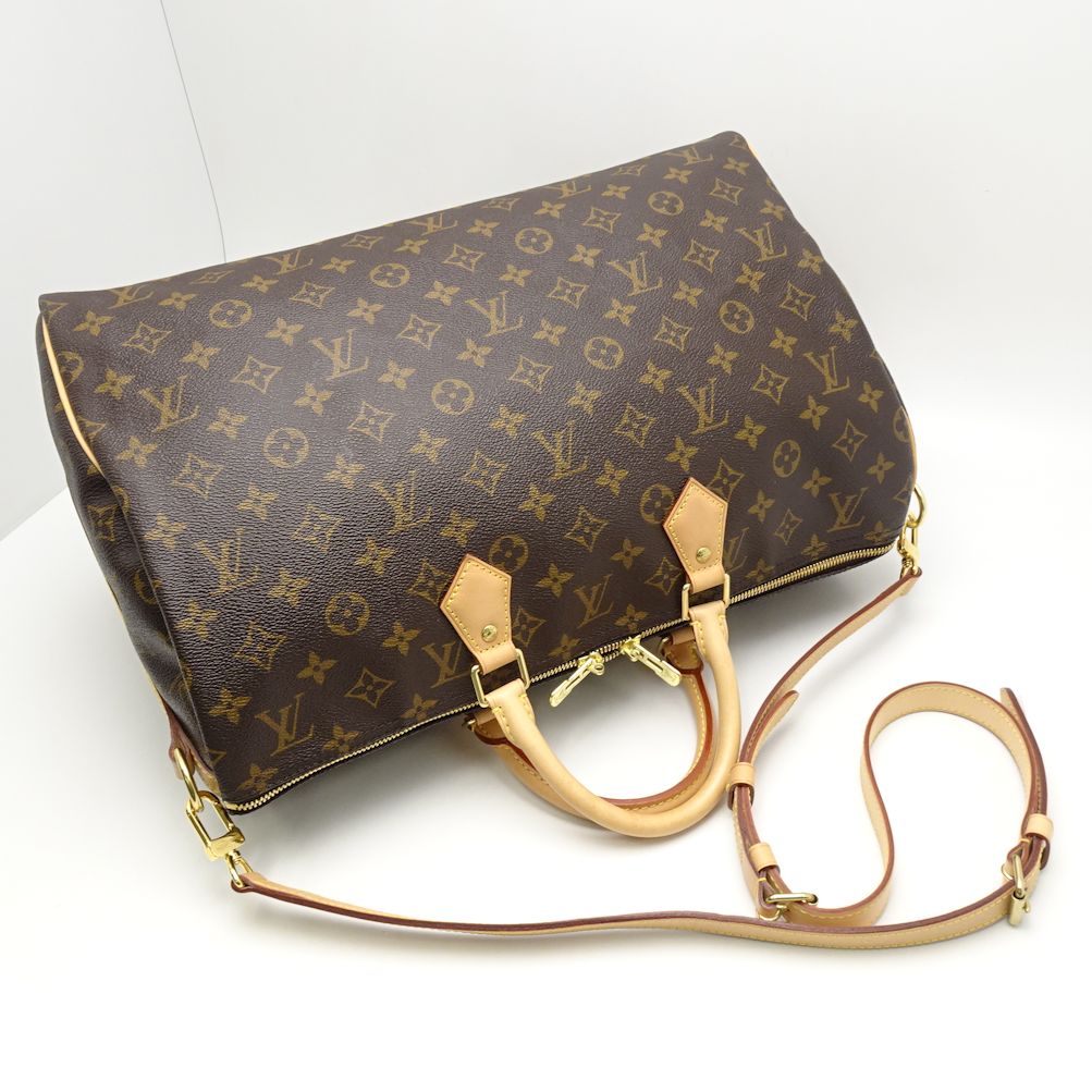 Louis Vuitton  Monogram Speedy Bandouliere 40 Brown Boston Bag