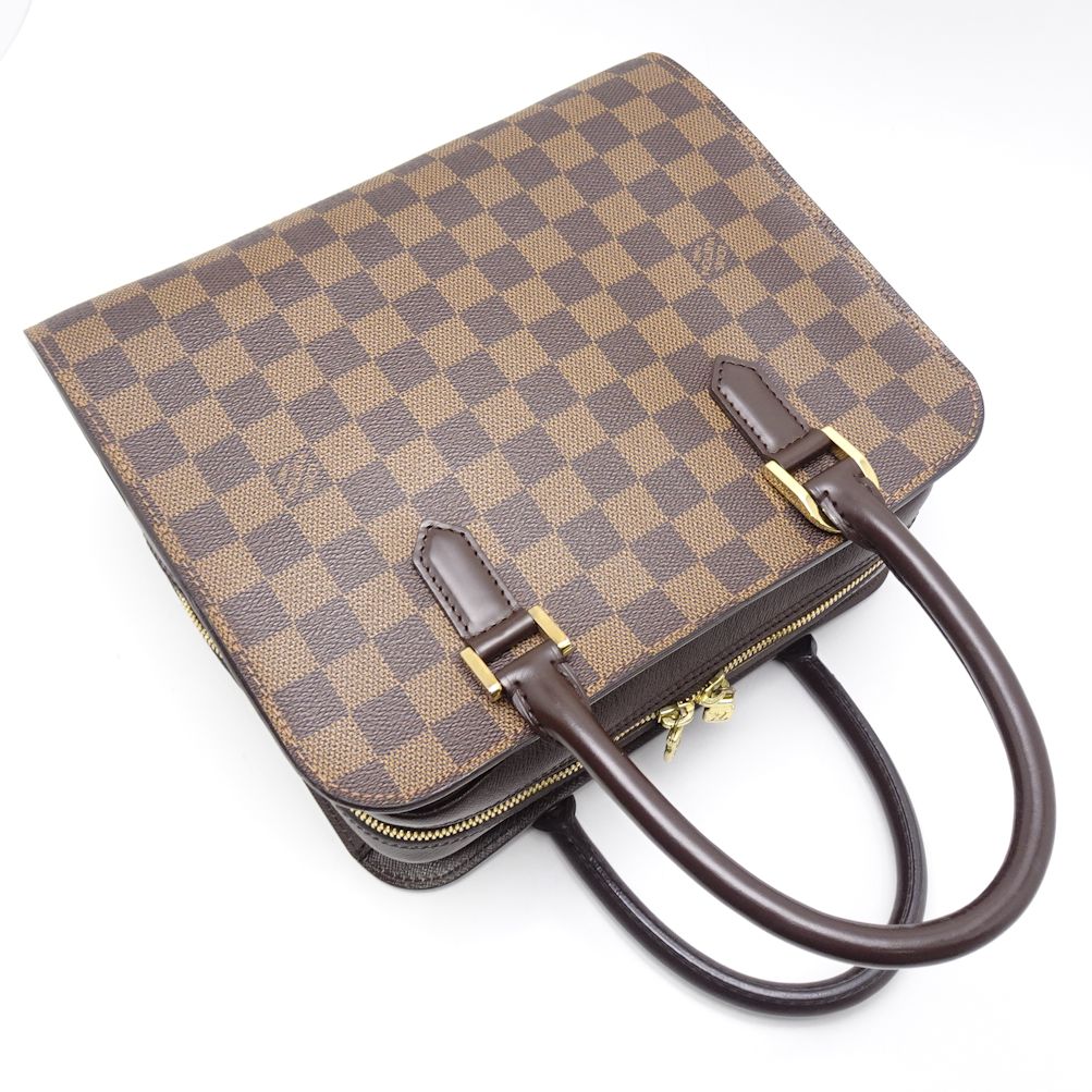 Louis Vuitton  Damier Triana Ebene Handbag Brown